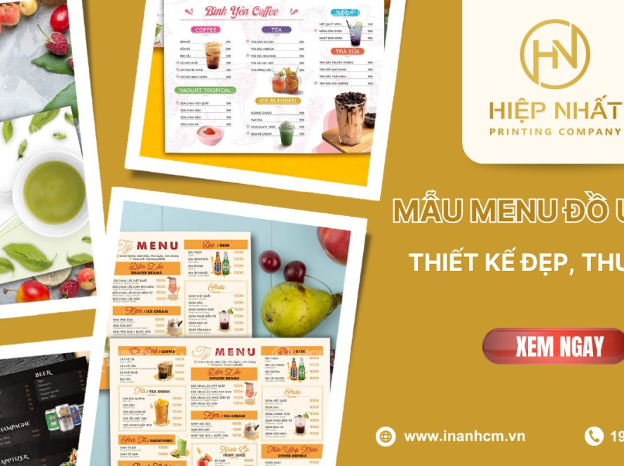 Tổng hợp các mẫu menu đồ uống đẹp, thiết kế thu hút