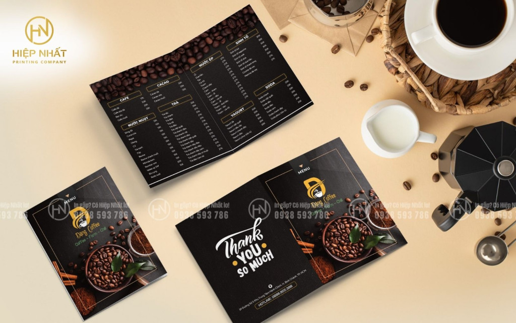 Thiết kế background menu đồ uống, cafe hiện đại