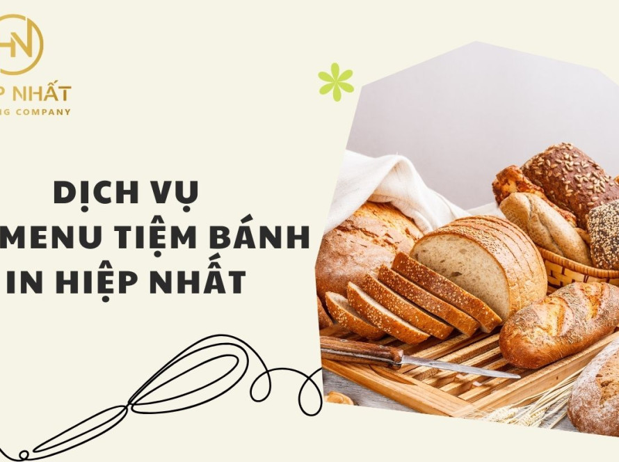 Dịch vụ in menu tiệm bánh In Hiệp Nhất