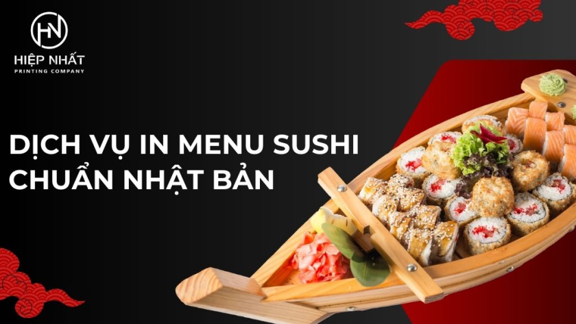 Dịch vụ in menu sushi
