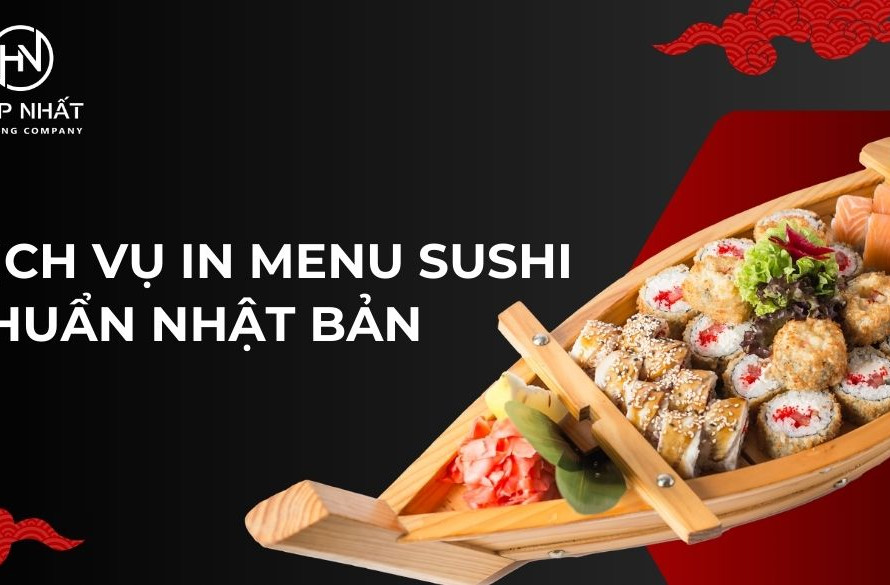 Dịch vụ in menu sushi
