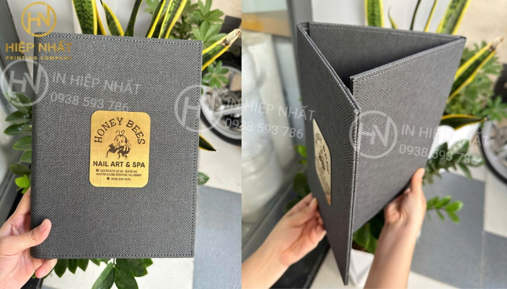 Mẫu menu nhà hàng Âu dạng tab sang trọng