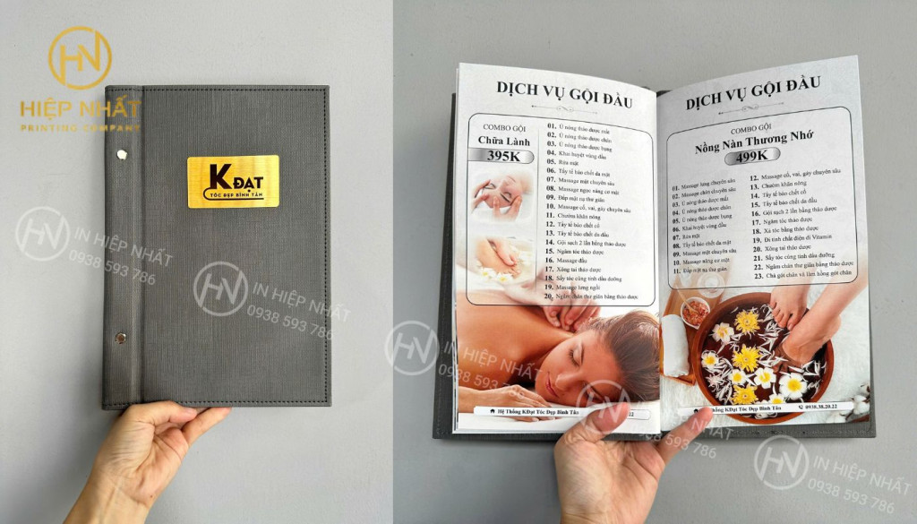 Mẫu menu nhà hàng gáy ốc hiện đại, bắt mắt