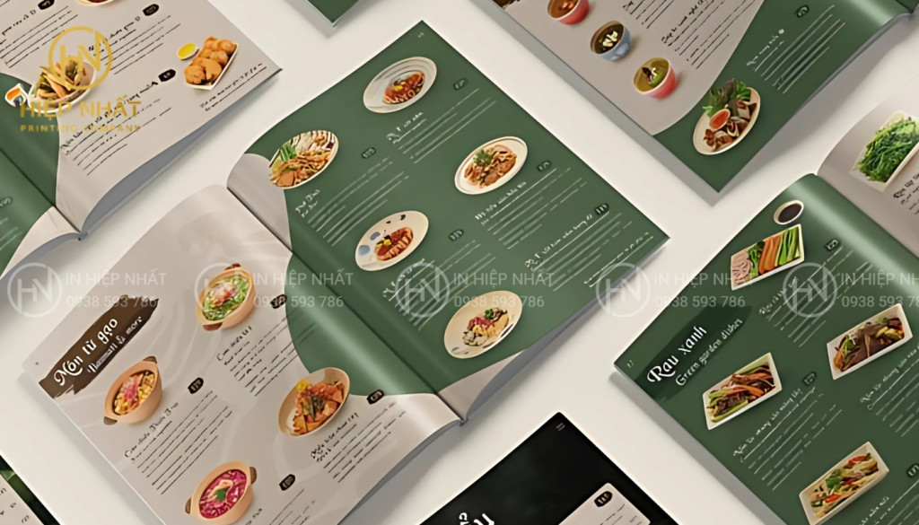 Menu phở dạng cuốn