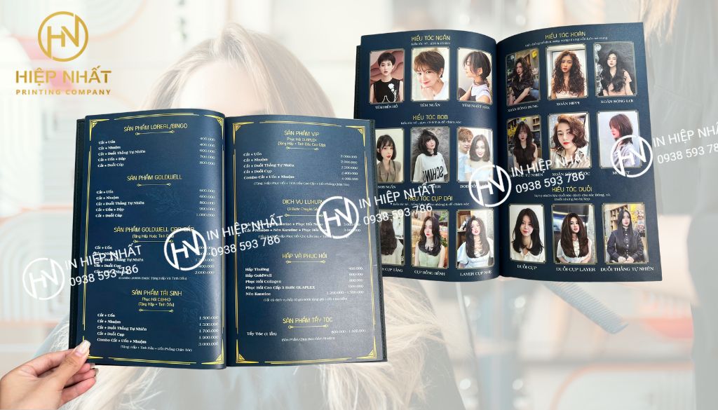 Menu salon tóc nhiều hình ảnh