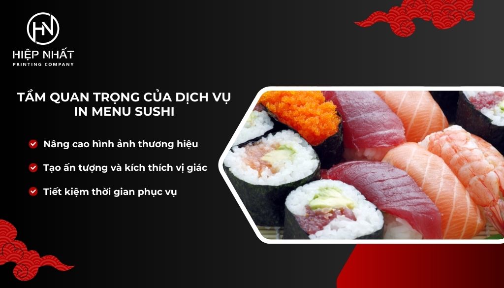 Tầm quan trọng của dịch vụ in menu sushi