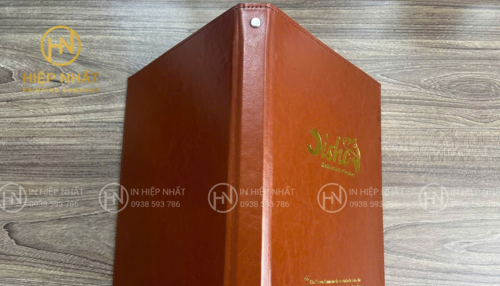 báo giá in menu thực đơn nhà hàng Hàn Quốc bìa da cao cấp