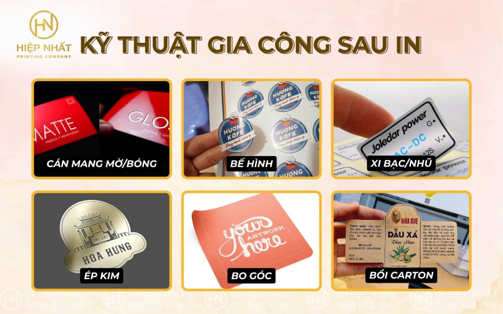 Hiệp Nhất ứng dụng kỹ thuật gia công in decal giấy bóng, mờ, nhũ,... Hiệp Nhất ứng dụng kỹ thuật gia công in decal giấy bóng, mờ, nhũ,...