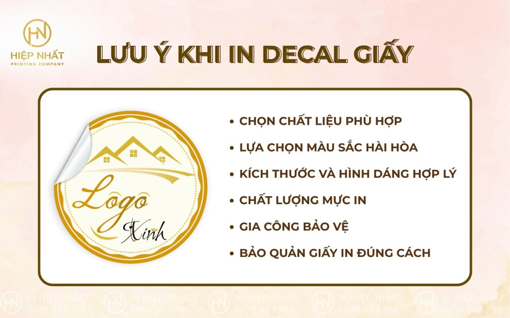 Lưu ý khi in đề can giấy Lưu ý khi in đề can giấy
