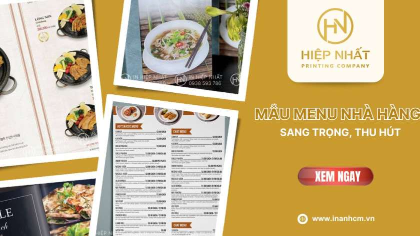 mẫu menu thực đơn nhà hàng