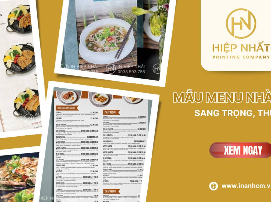 mẫu menu thực đơn nhà hàng