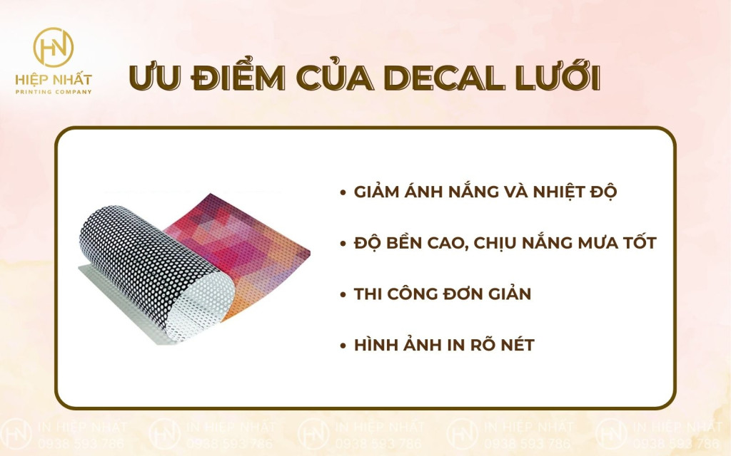Ưu điểm decal lưới Ưu điểm decal lưới