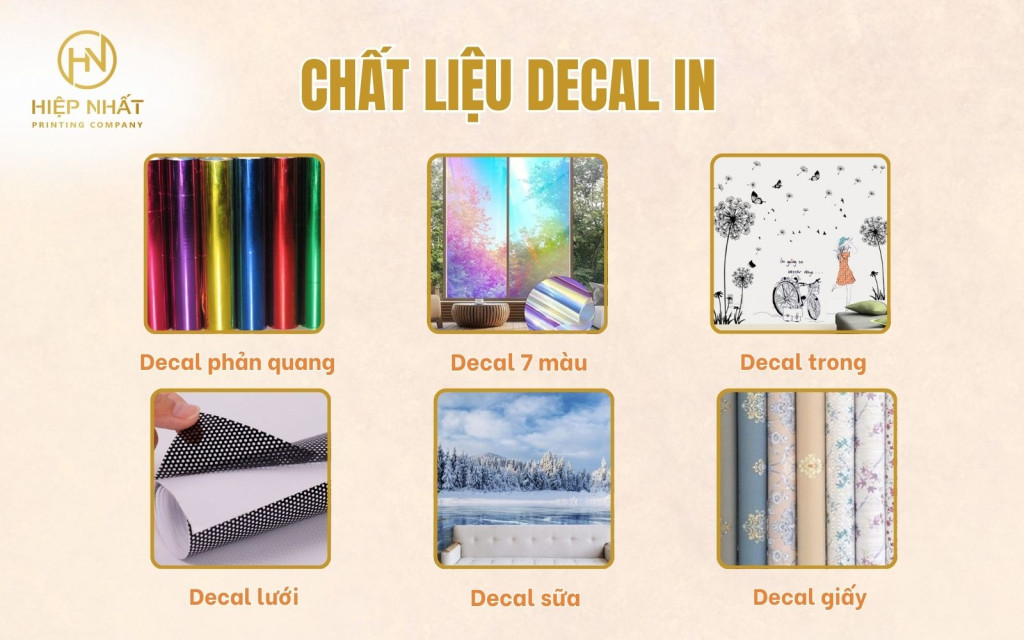 Chất liệu in decal dán tường thường có đặc tính dẻo và bám mực tốt