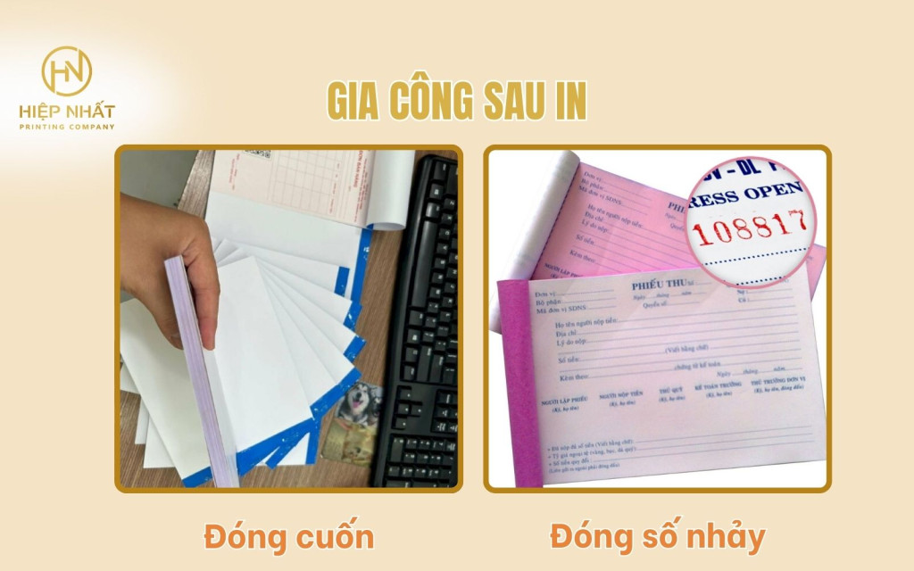 Các bước gia công sau khi in hóa đơn Các bước gia công sau khi in hóa đơn