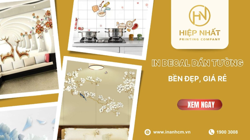 In Decal Dán Tường Trang Trí Thẩm Mỹ, Bền Đẹp Cho Mọi Không Gian