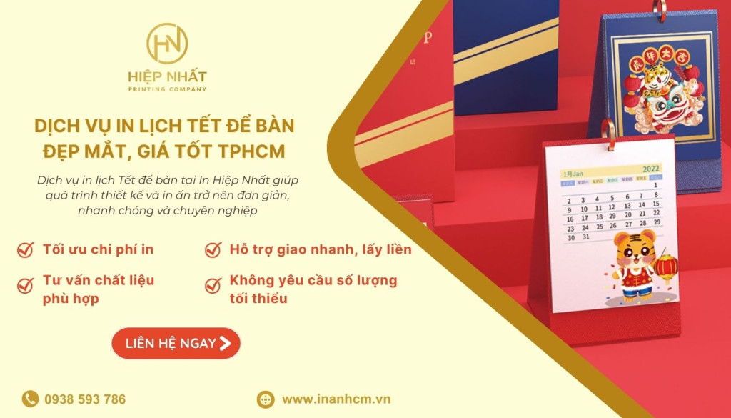 Dịch vụ in lịch Tết để bàn đẹp, giá tốt tại In Hiệp Nhất Dịch vụ in lịch Tết để bàn đẹp, giá tốt tại In Hiệp Nhất