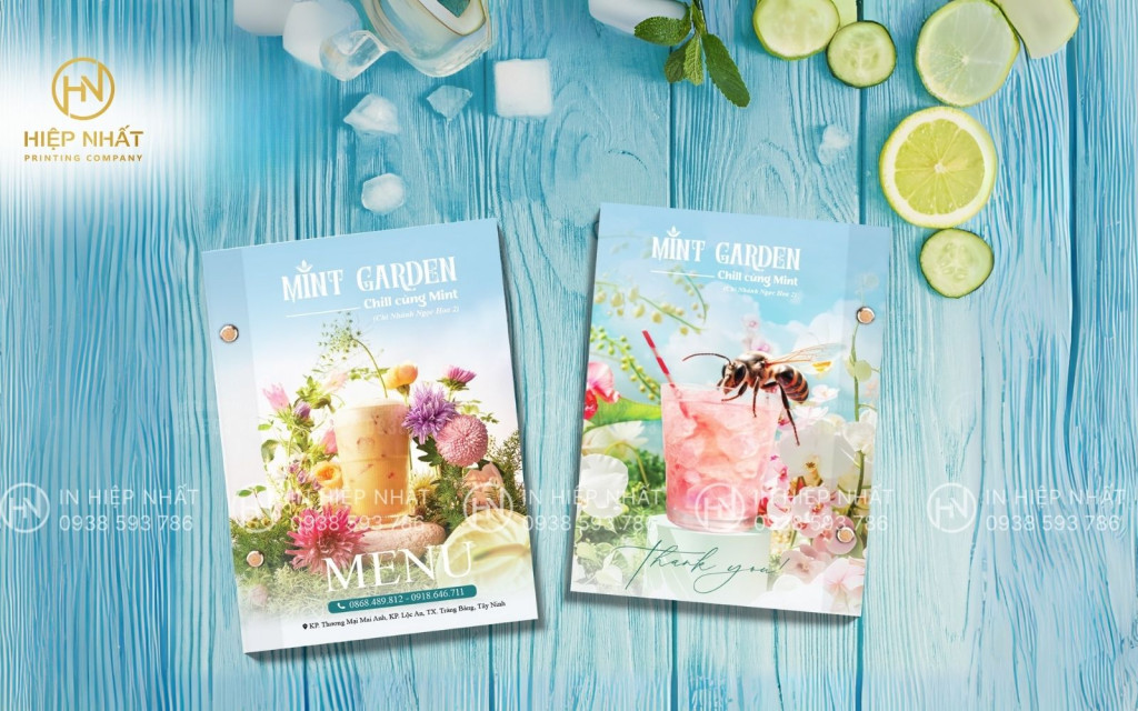 Mẫu menu sang trọng tone pastel