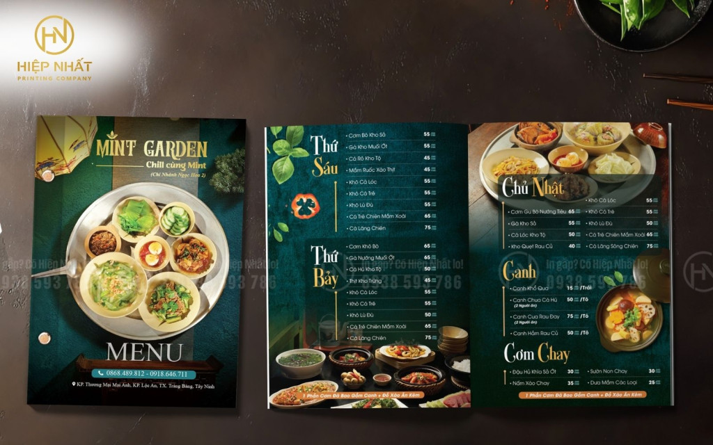 Mẫu menu nhà hàng truyền thống