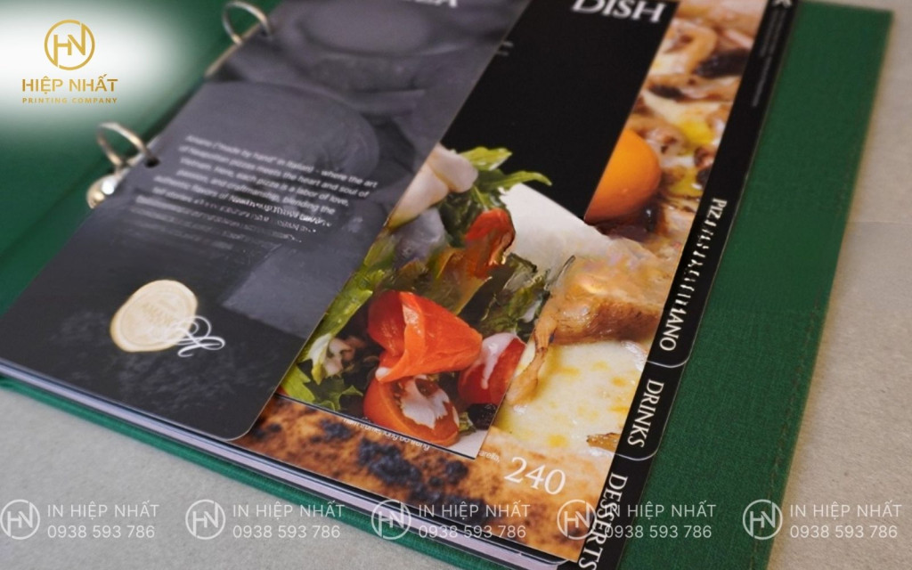 Thiết kế menu đẹp cắt bế tỉ mỉ