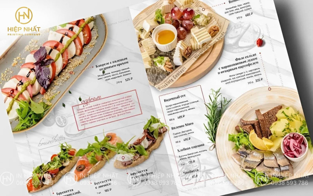 Mẫu menu thực đơn nhà hàng Nhật Bản hiện đại