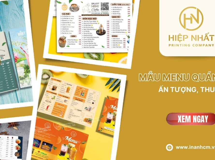 Mẫu menu quán cafe ấn tượng, thu hút nhất 2025