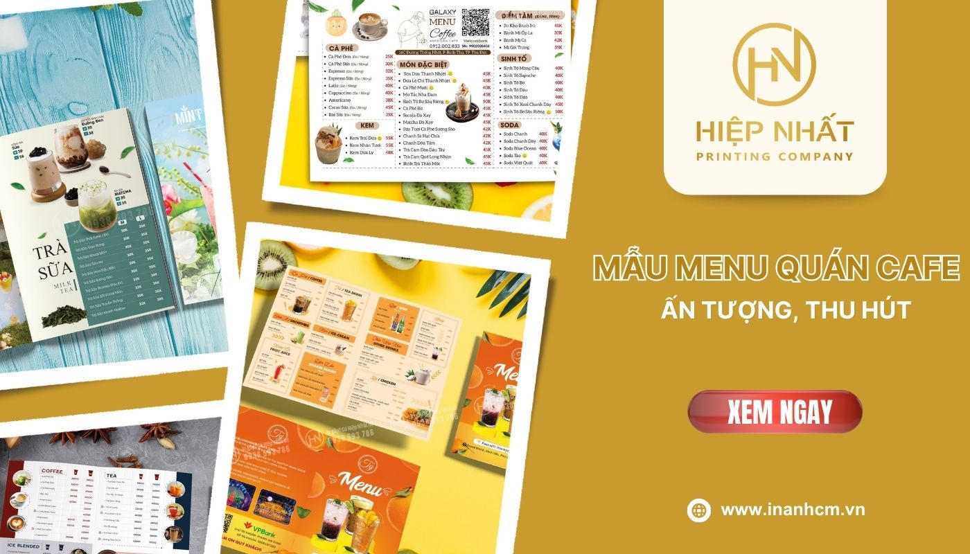 Mẫu menu quán cafe ấn tượng, thu hút nhất 2025