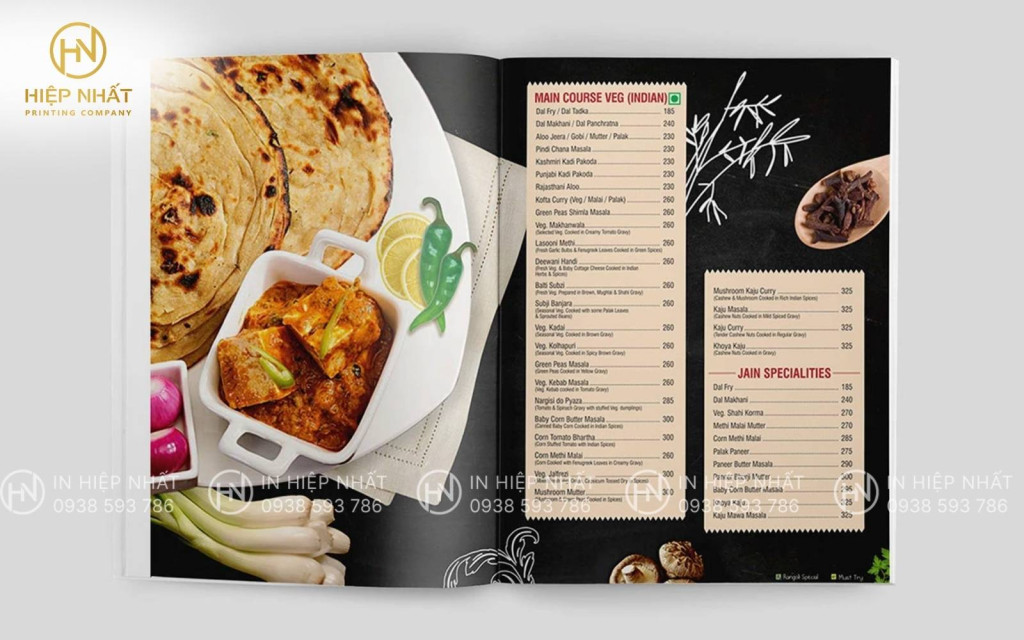 Menu hiện đại, thời thượng