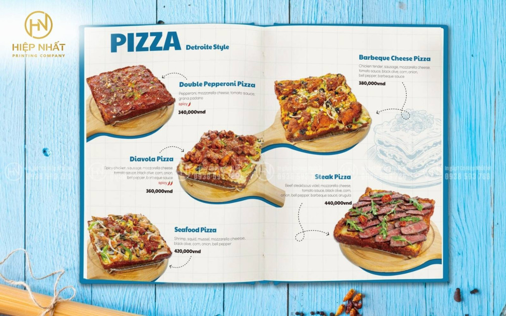 Thực đơn nhà hàng Pizza 