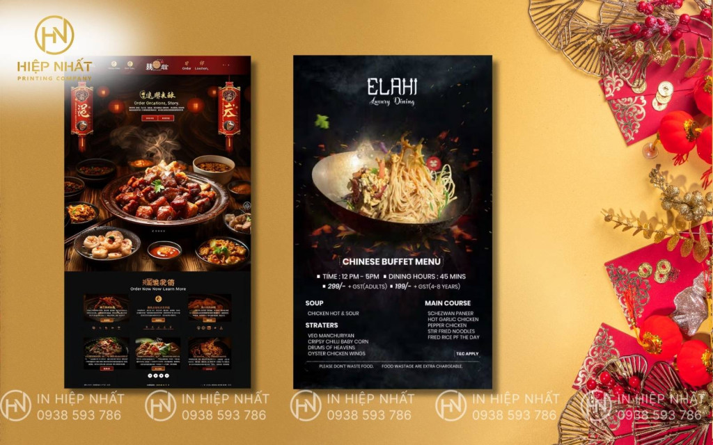 Mẫu menu thực đơn nhà hàng đẳng cấp