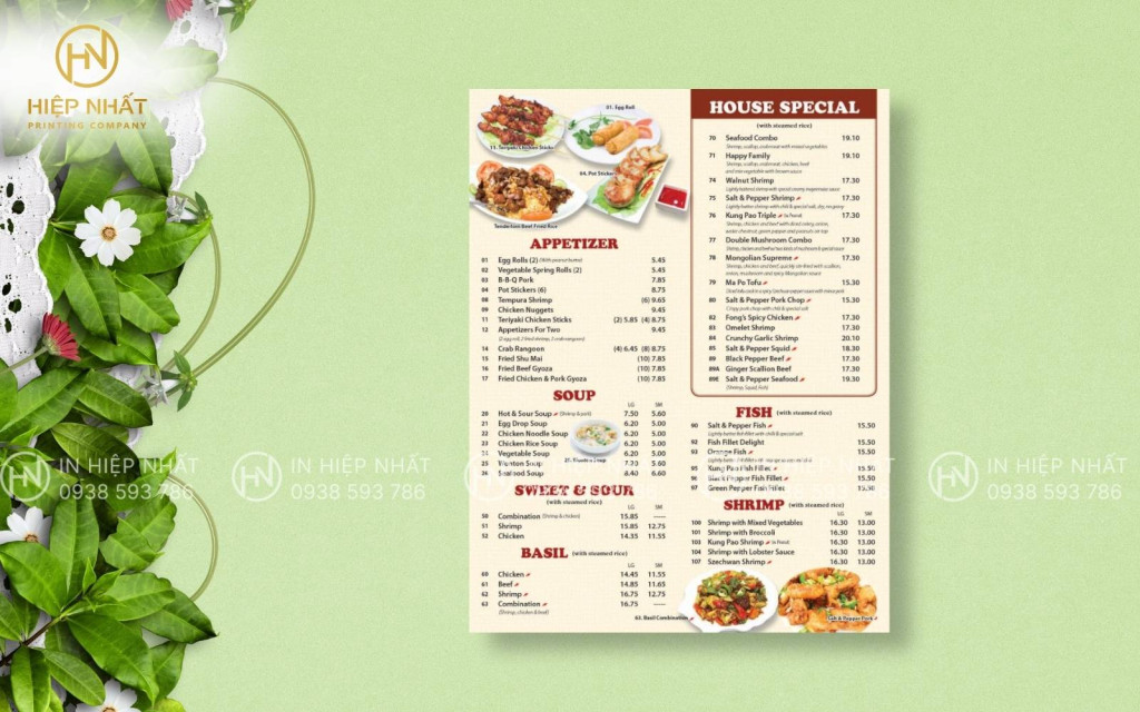 Thiết kế menu thu hút