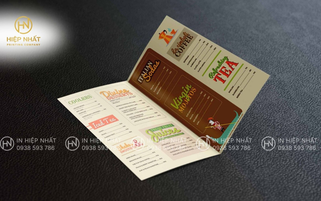 Menu vintage, màu sắc hoài cổ, gợi nhớ quá khứ
