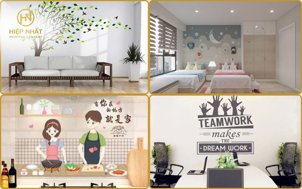 Thiết kế in decal dán tường cho mọi không gian sống và làm việc