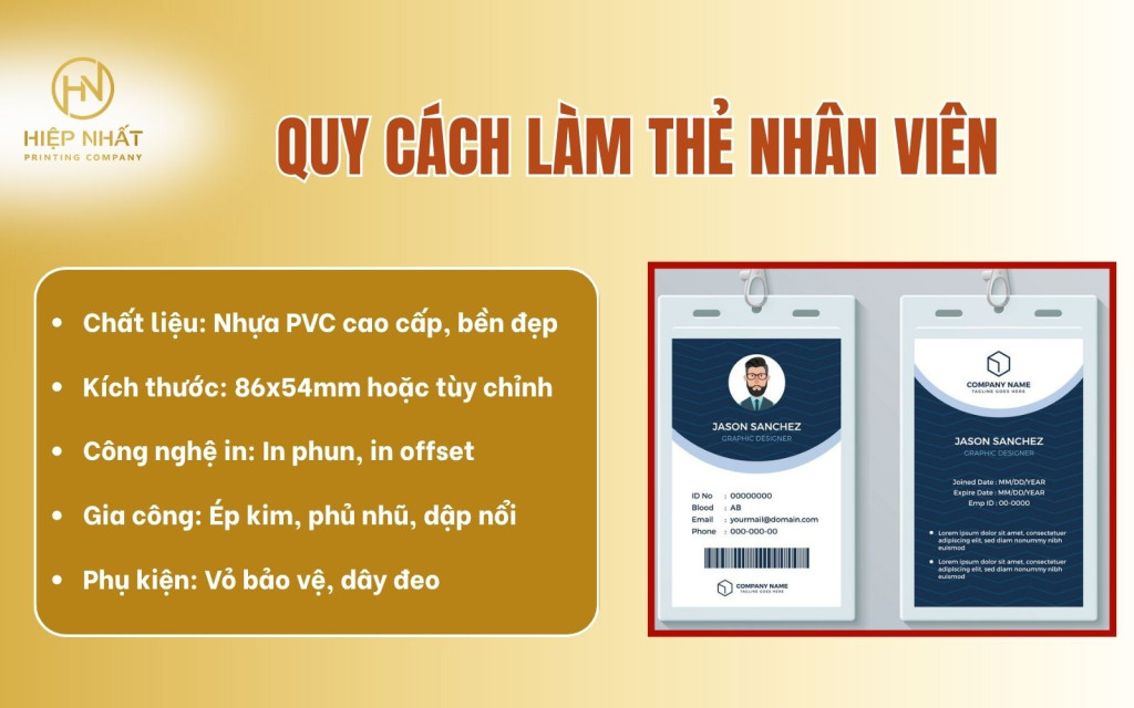 Quy cách thiết kế in thẻ nhân viên công ty Quy cách thiết kế in thẻ nhân viên công ty