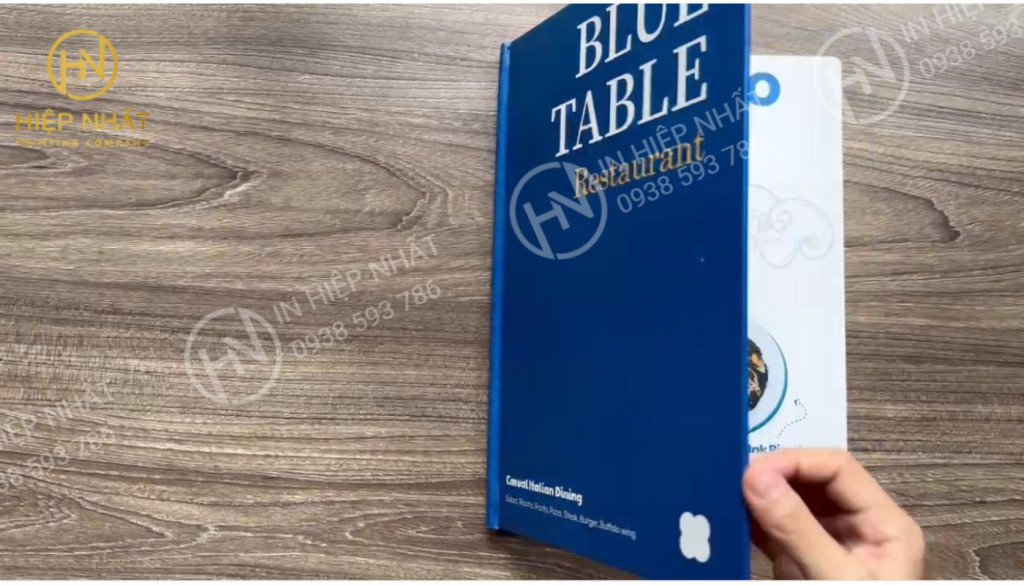 thực đơn nhà hàng bìa cứng chuyên nghiệp