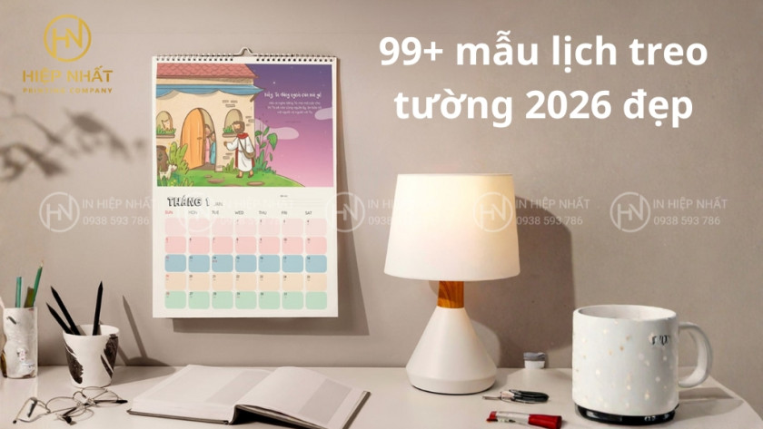 99+ mẫu lịch treo tường 2026 đẹp - Xu hướng thiết kế đơn giản, tinh tế