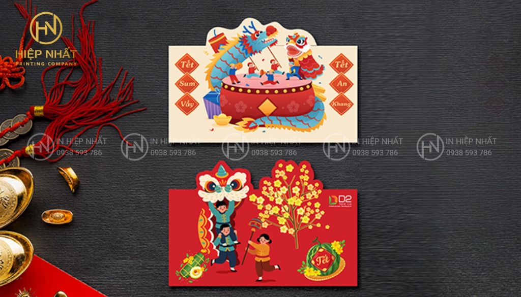 Bảng tổng hợp kích thước bao lì xì tiêu chuẩn hiện nay