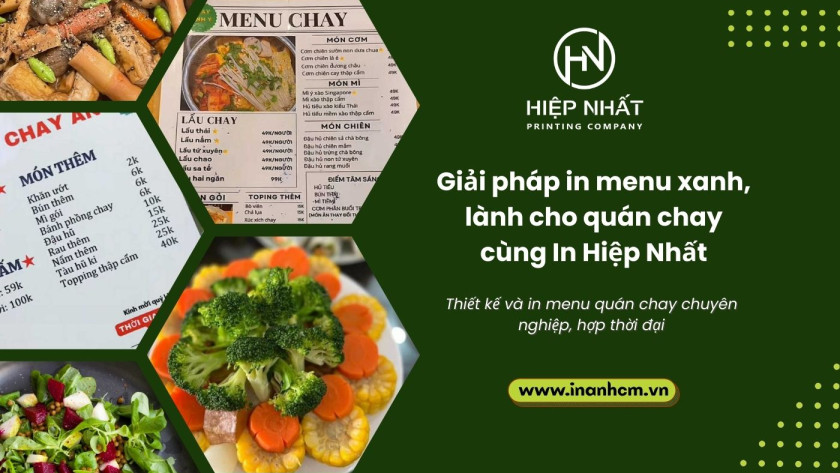 Dịch vụ in menu quán cơm chay chuyên nghiệp tại TPHCM