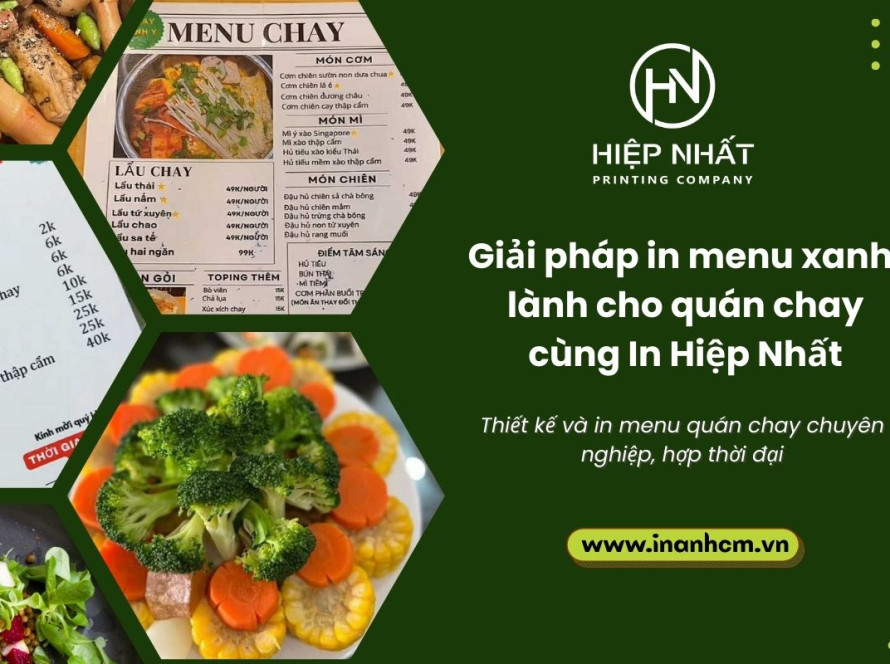 Dịch vụ in menu quán cơm chay chuyên nghiệp tại TPHCM