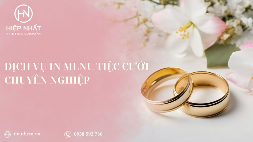 Dịch vụ in menu tiệc cưới chuyên nghiệp tại In Hiệp Nhất
