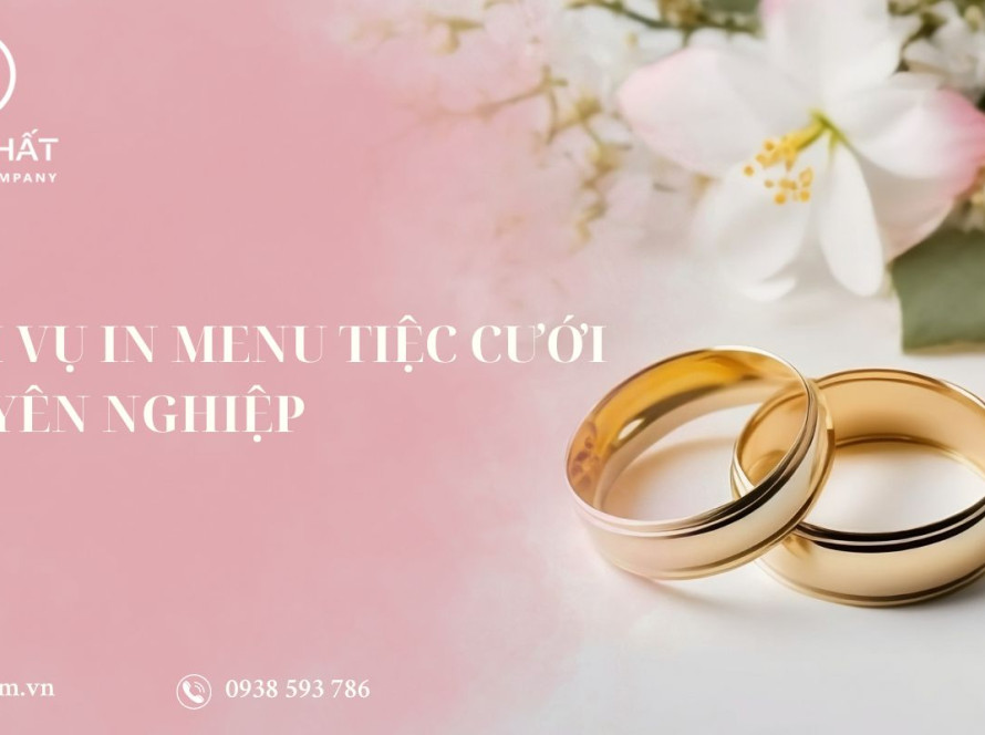 Dịch vụ in menu tiệc cưới chuyên nghiệp tại In Hiệp Nhất