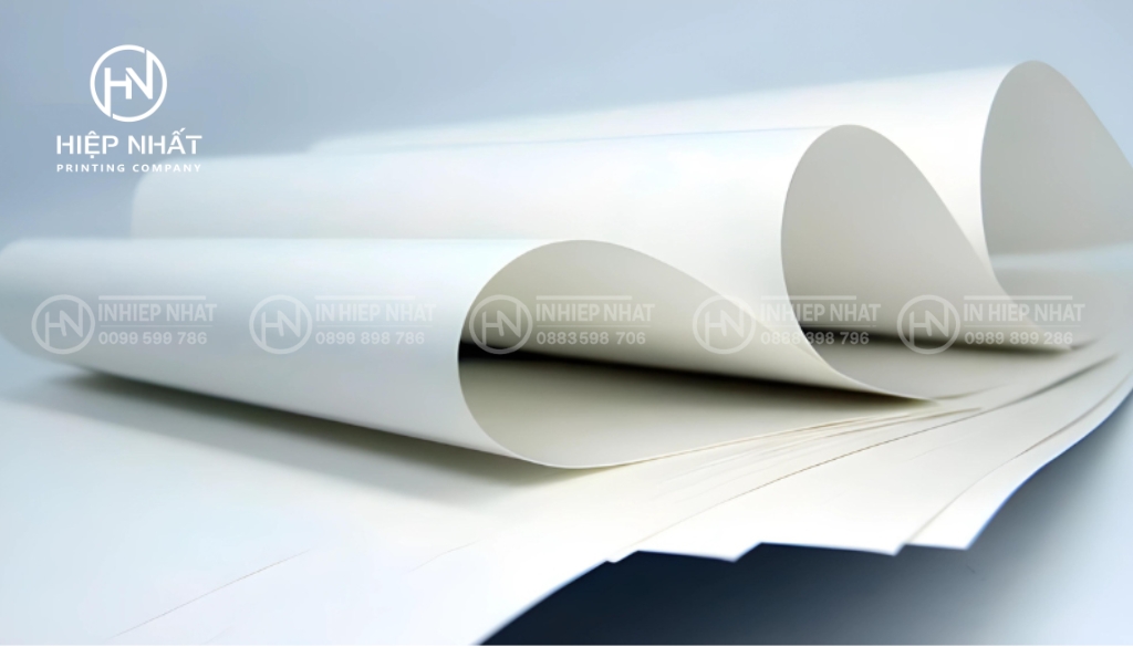 Giấy Couche mang bề mặt láng mịn, in màu tươi sáng và sắc nét