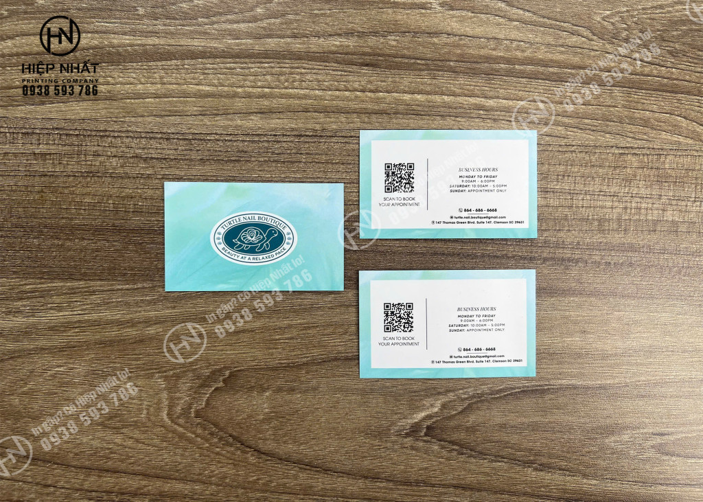 Mẫu in danh thiếp màu pastel