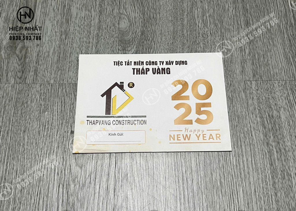 Mẫu in phong bì Tháp vàng có sẵn tại In Hiệp Nhất