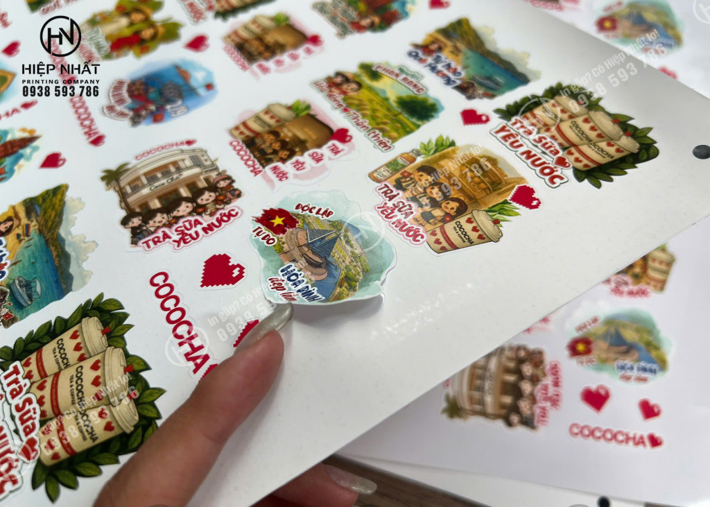 Mẫu in tem nhãn dán chắc chắn dễ sử dụng với hình ảnh dễ nhìn