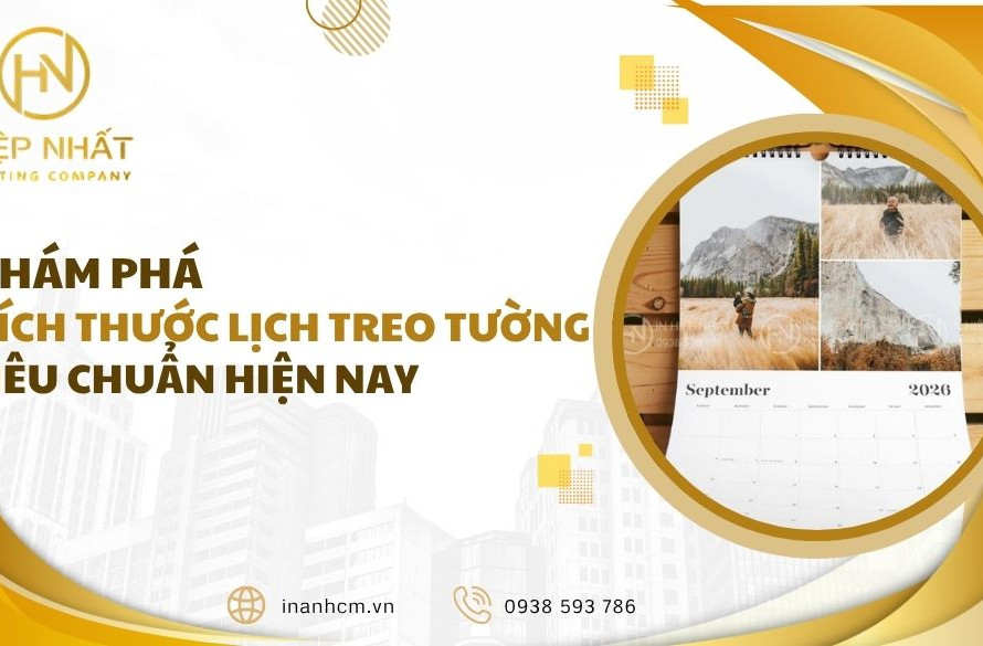 Kích thước lịch treo tường chuẩn hiện nay
