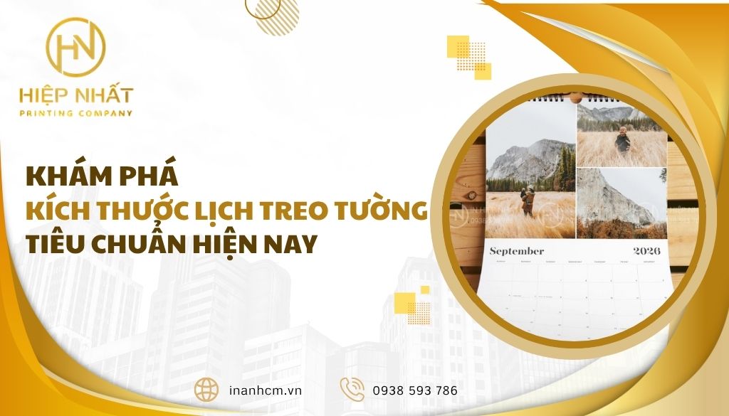Kích thước lịch treo tường chuẩn hiện nay