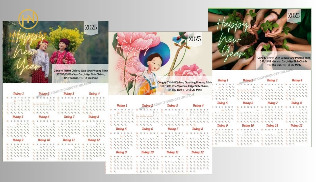 Mẫu lịch treo tường 1 tờ hiện đại tinh tế