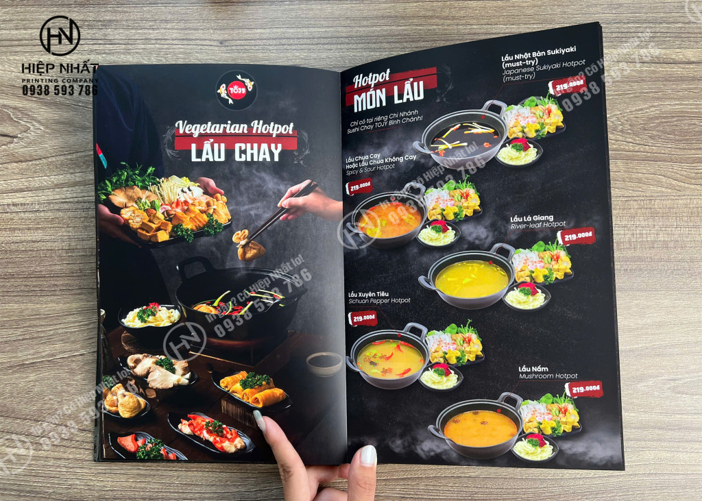 menu quán sushi chay đặc sắc