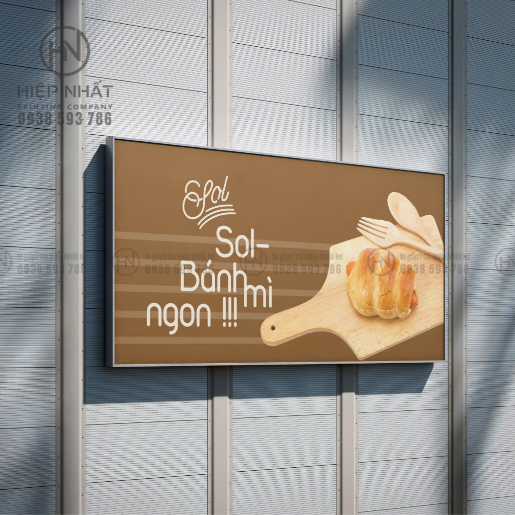 Mẫu poster khai trương tiệm bánh mì thu hút khách hàng