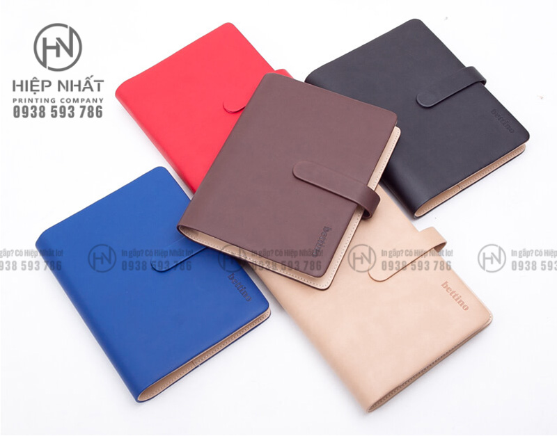 Mẫu sổ tay mini dạng bìa da chốt cài tiện lợi mang theo